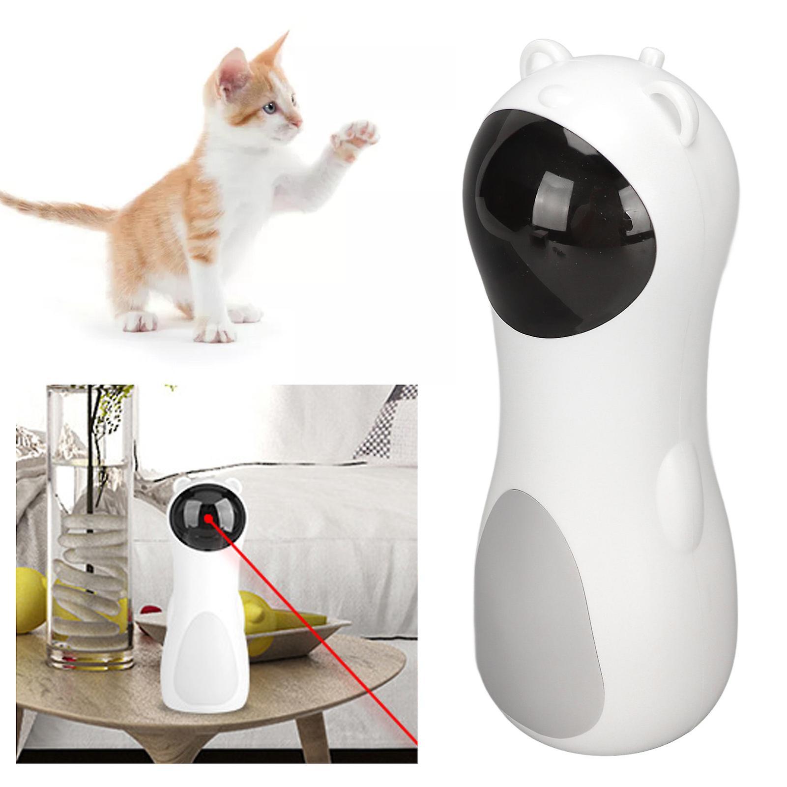 SSRGV Automatic Cat Laser Toy Timing Function Dual Power Supply Adjustable Angles LED Interactive Laser Cat Toys for Indoor