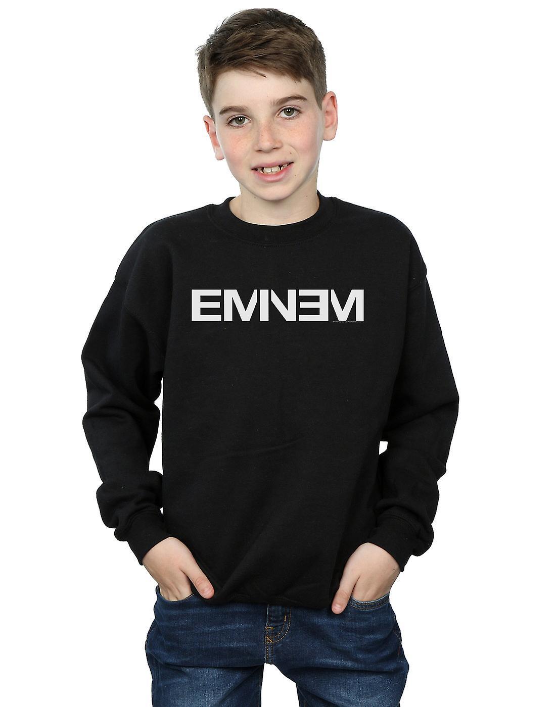 Absolute Cult Eminem Boys Plain Text Sweatshirt Black 12-13 years