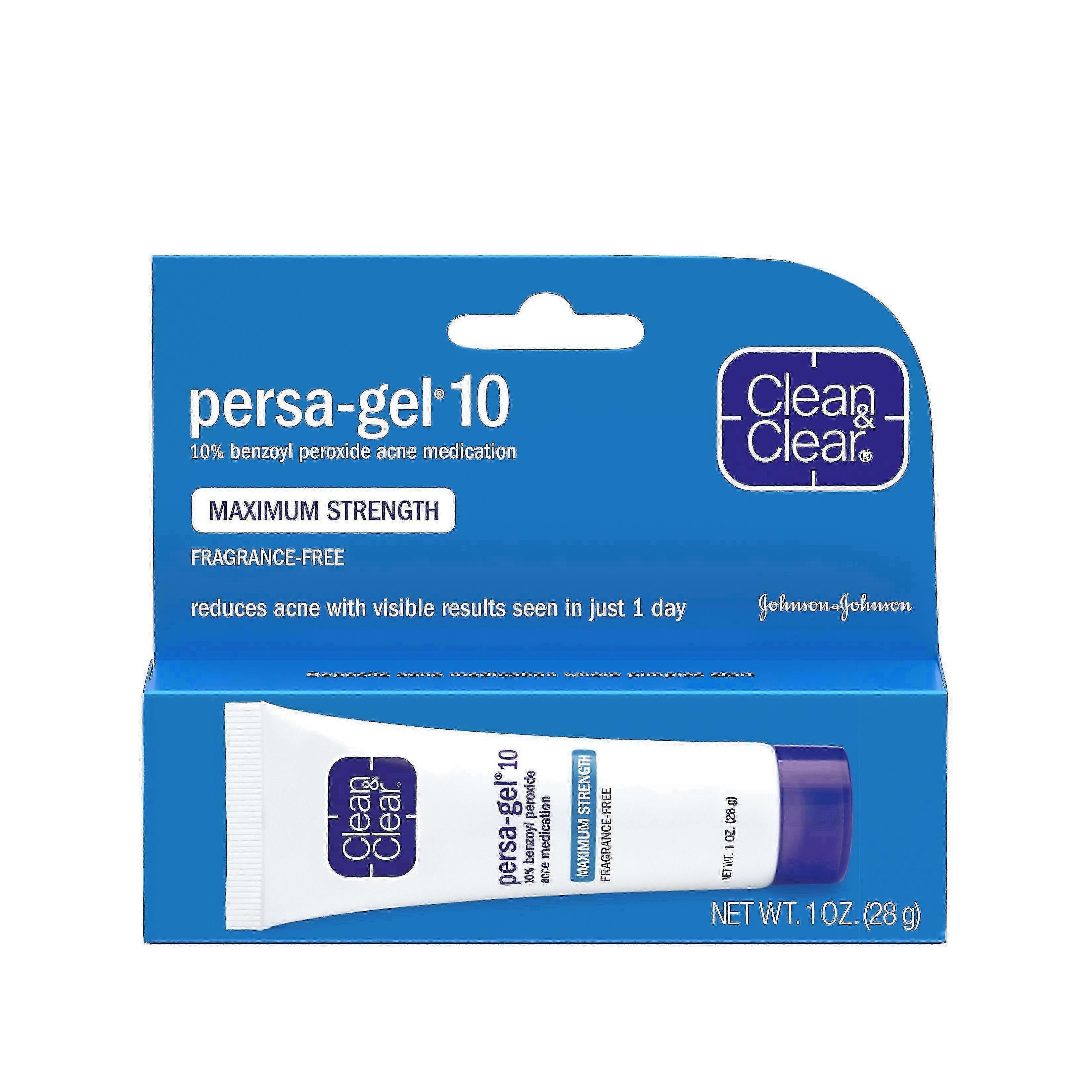 Clean & Clear persa-gel 10, Maximum strength, 1 Oz