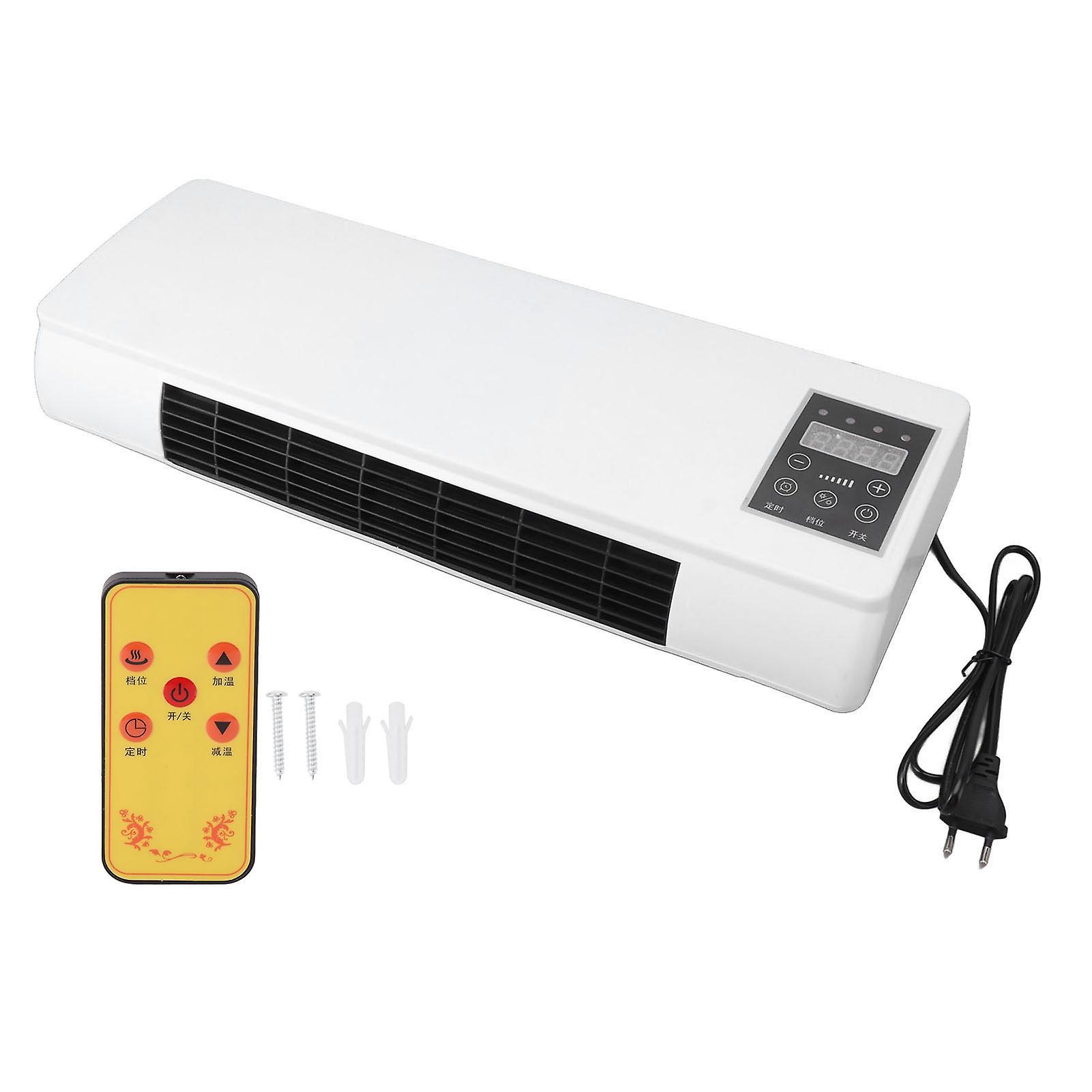 Mini Air Conditioner 220V Wall Mounted Mini Portable 2-in-1 Air Conditioner and Electric Heater with Remote Control (EU Plug)