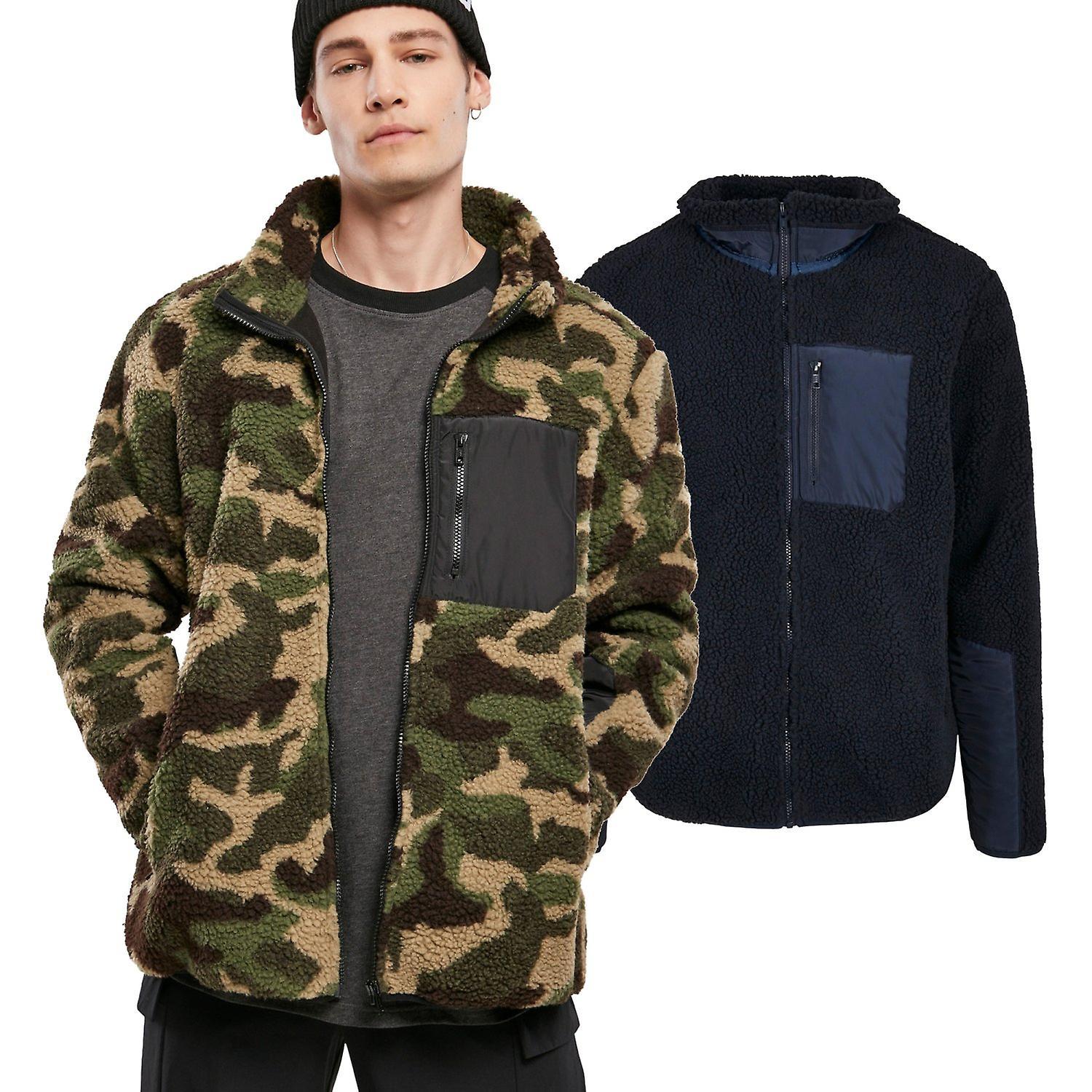 Urban Classics - SHERPA Winter Zip Jacket Navy L