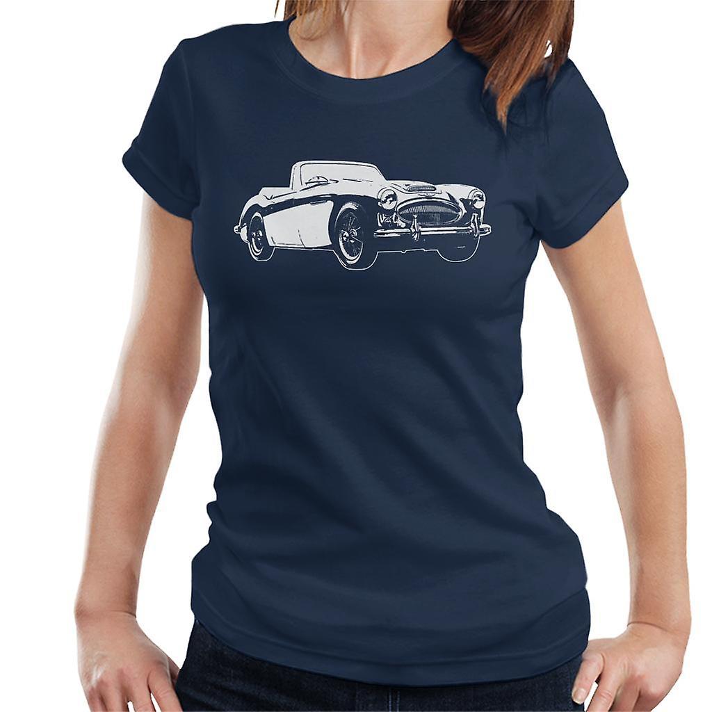 Austin Healey 3000 British Motor Heritage Women's T-Shirt Navy Blue XX-Large