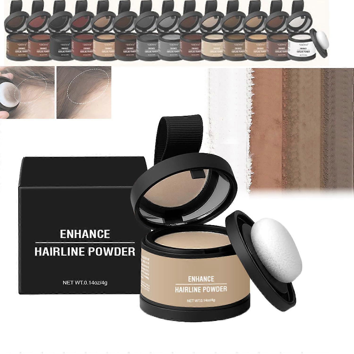 Unbrand Enhance Hairline Powder, Hairline Powder Instantly Conceals Hair For Women,Hairline Shadow Gray Hair Coverage Root Touch 010 Light Yellow