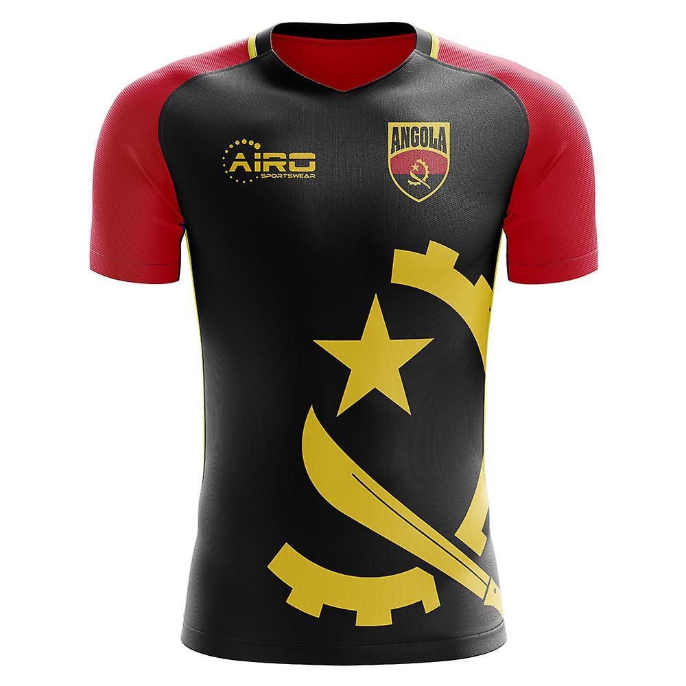 Airo Sportswear 2023-2024 Angola Home Concept Football Shirt - Adult Long Sleeve Black Adult 5XL - 58-60 inch (160-172cm)