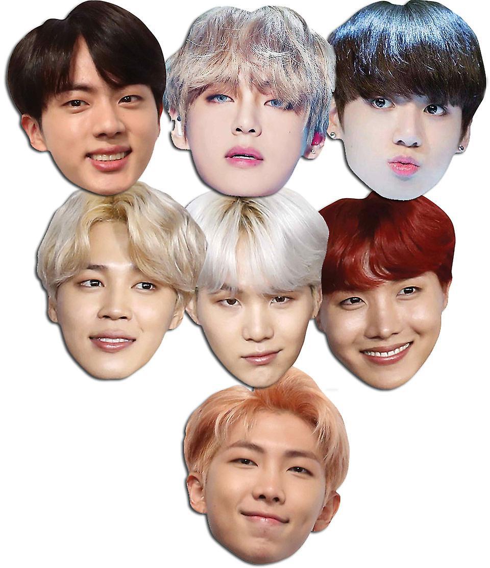 BTS Bangtan Boys 2D Card Party Fancy Dress Masks Variety Pack of 7