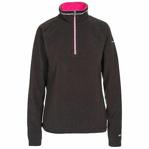 ek Wholesale Ladies trespass skylar half zip top fleece jumper Black Xs