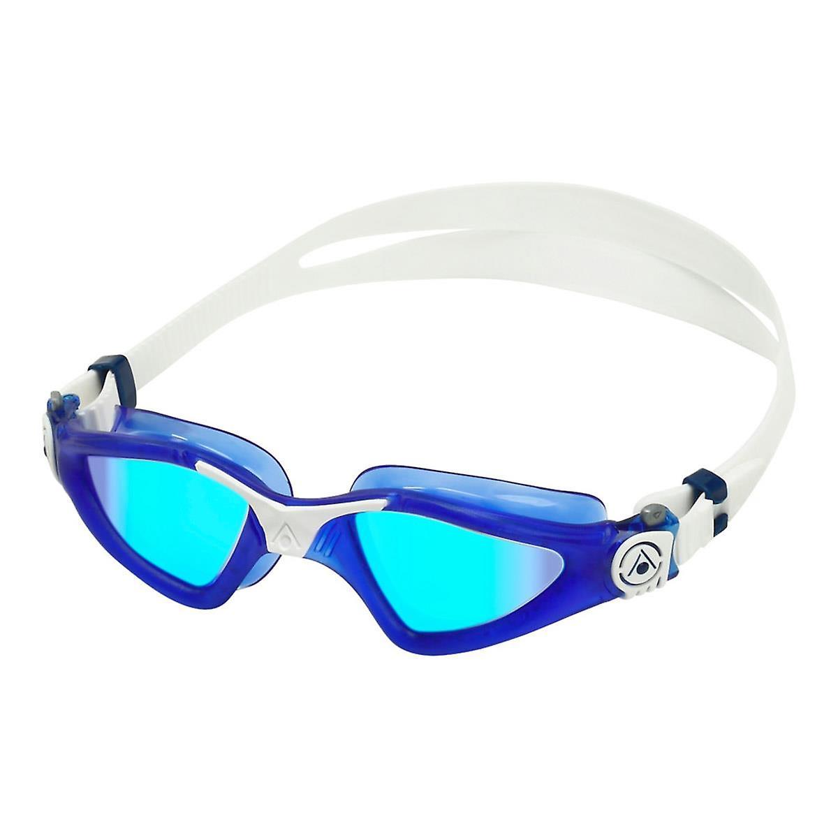 Aqua Sphere Kayenne Blue Titanium Mirrored Goggles - Blue/ White New for 2022 - Unisex