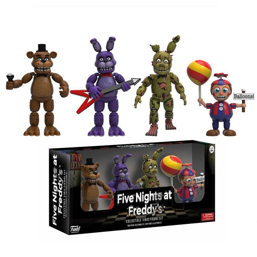 Mylight 4Pcs/Set Five Nights At Freddy's Action Figure FNAF Foxy Bonnie Bear Toys Gifts B