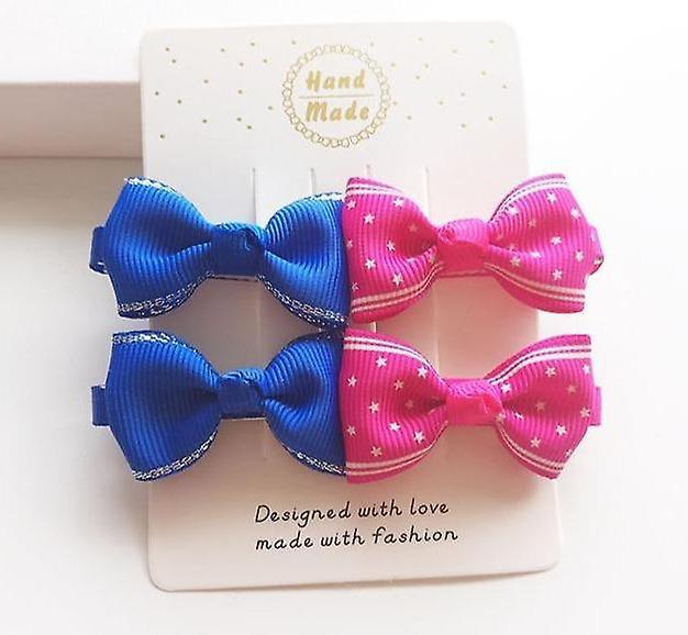 Slowmoose Cute Hair Clip Accessories, Headwear Baby Ribbon Bow Hairpins Full Cover Clips Set-Q