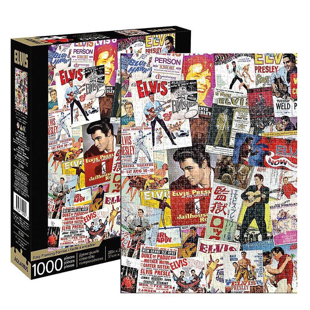 Aquarius Elvis Movie Poster Collage 1000pc Puzzle