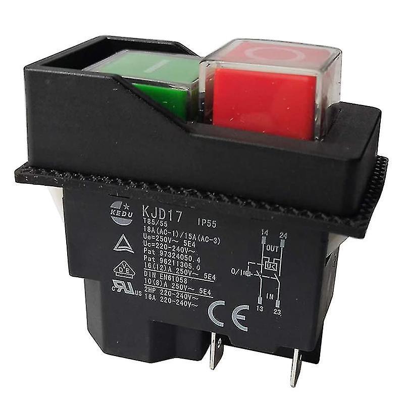 JUMPHERO Electromagnetic Switches Pushbutton Switches Compatible with Garden Tools Kjd17 220v 4 Pin -terminal