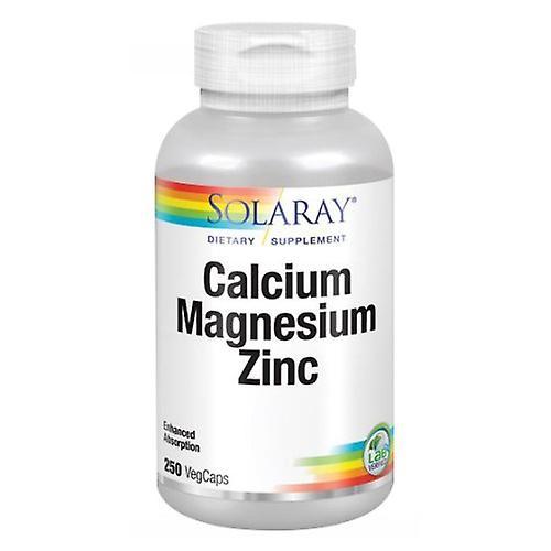 Solaray Calcium Magnesium Zinc, 250 Caps (Pack of 1)