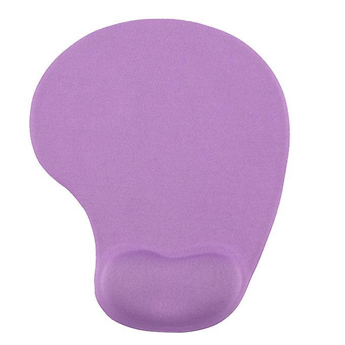 Groofoo Mouse Mat Anti-slip Comfort Mouse Pad Mat With Gel Foam Rest Wrist Support Purple