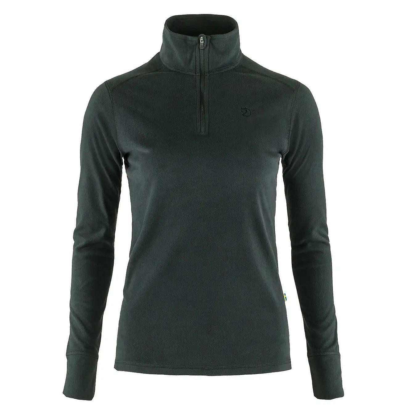 Fjallraven womens skare microfleece half zip black S