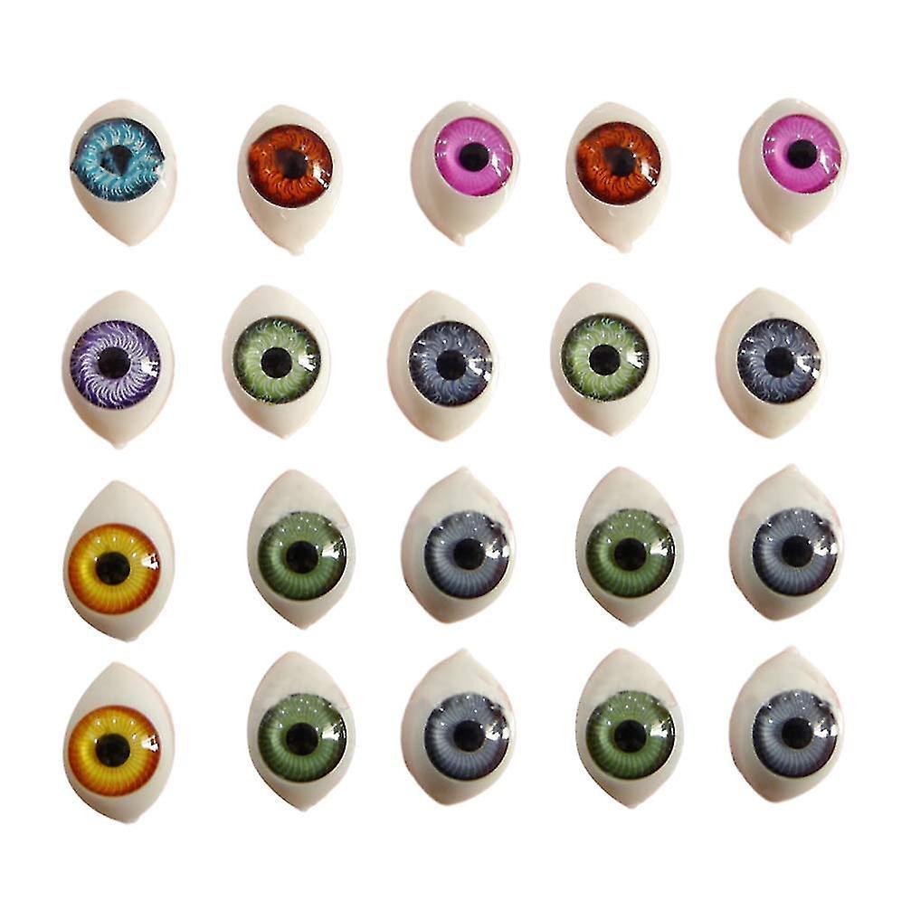 Manchalk 100pcs Doll Eyes Craft Eyeballs For Diy Sewing Crafting Puppet Bear Animal Stuffed Toys Accessories Oval