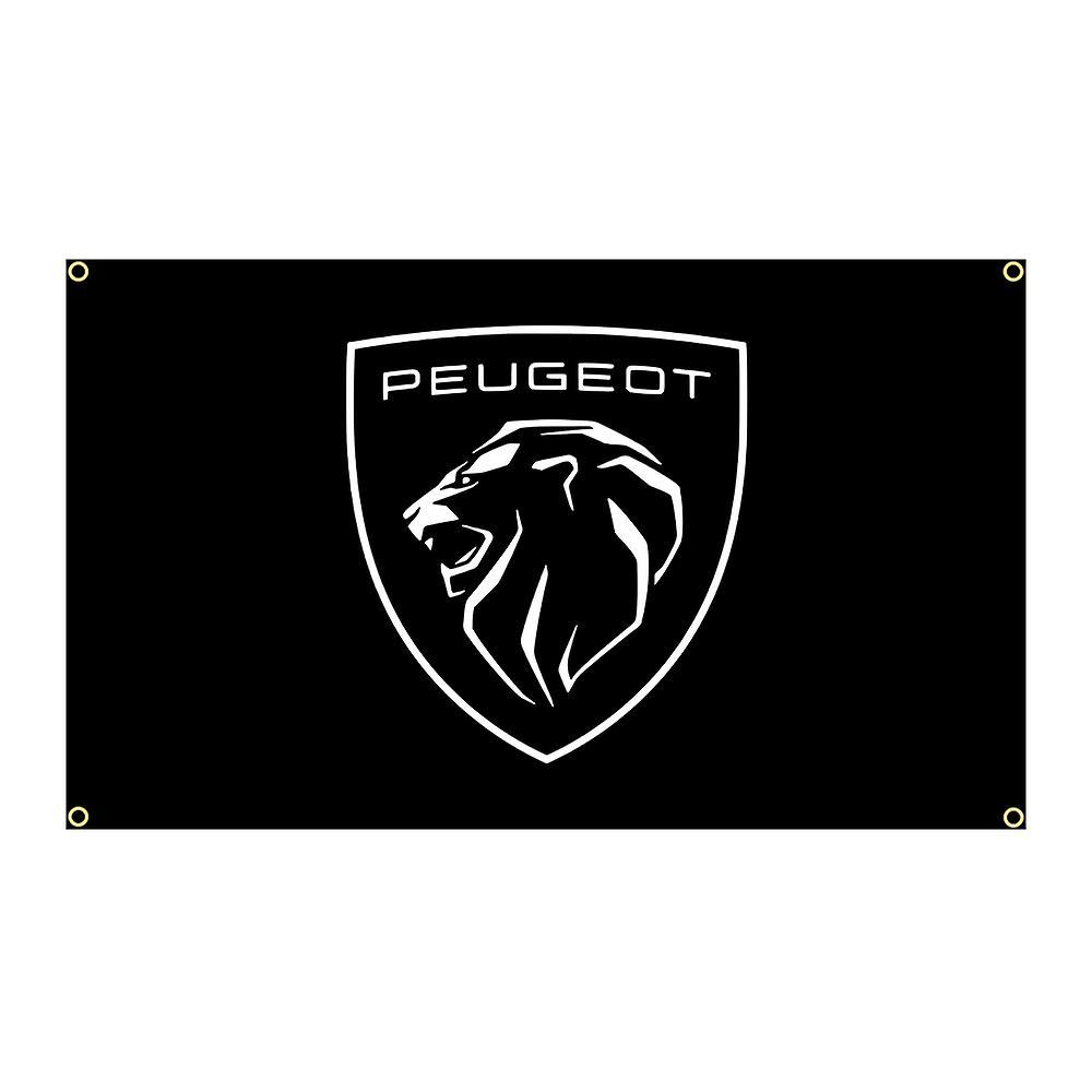 Aionyaaa 90x150cm Peugeot Polyester Printed Flag Racing Motorcycles Banner Home Or Outdoor For Decoration 4 Holes In 4 Corners 90 x 150cm