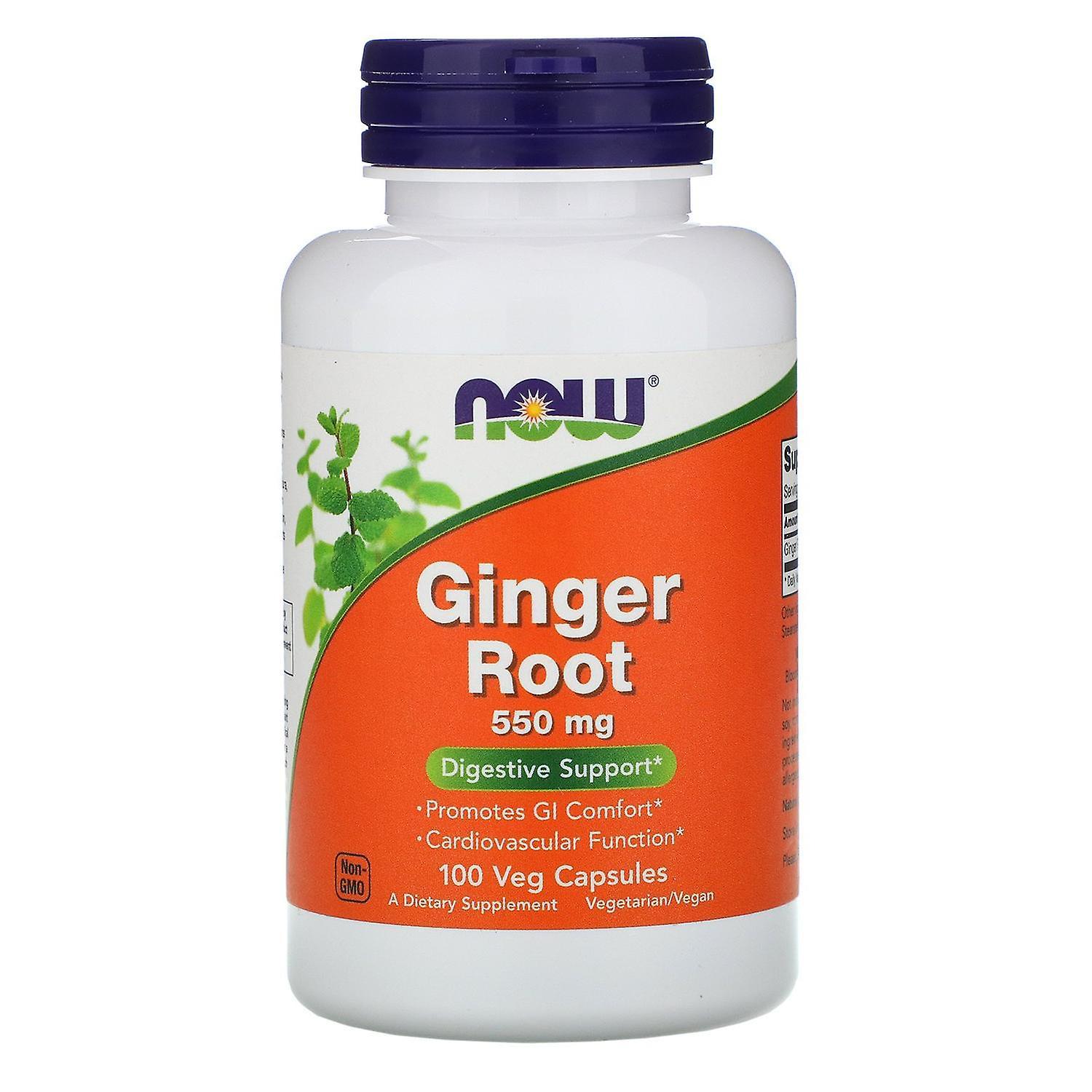 Now Foods, Ginger Root, 550 mg, 100 Veg Capsules