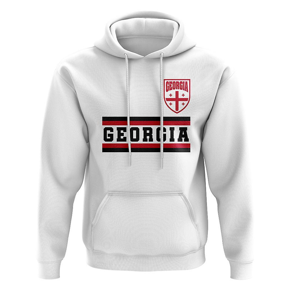 UKSoccerShop Georgia Core Football Country Hoody (White) XSW