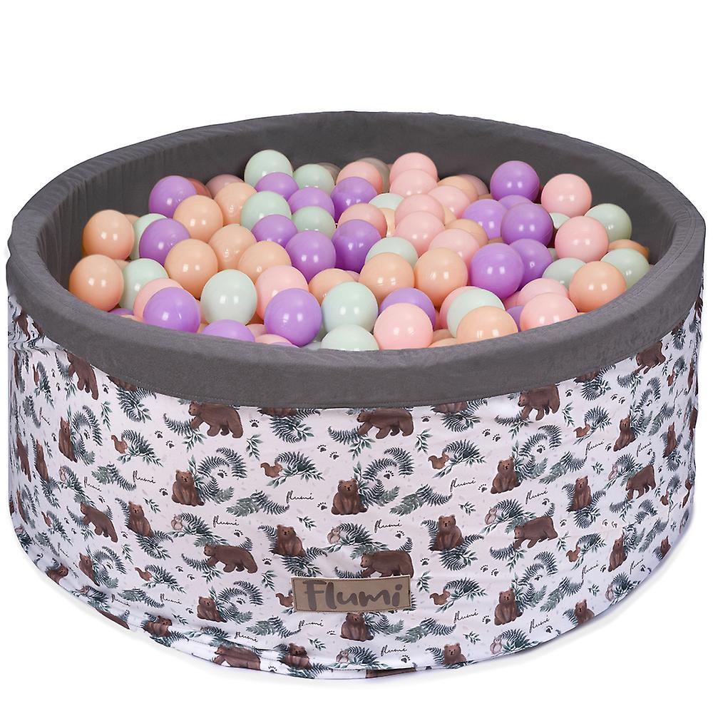 Flumi children's ball pit + 200 balls white/grey/purple