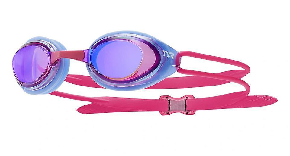 TYR Black Hawk Racing Femme Mirrored Goggle Blue/Pink One Size