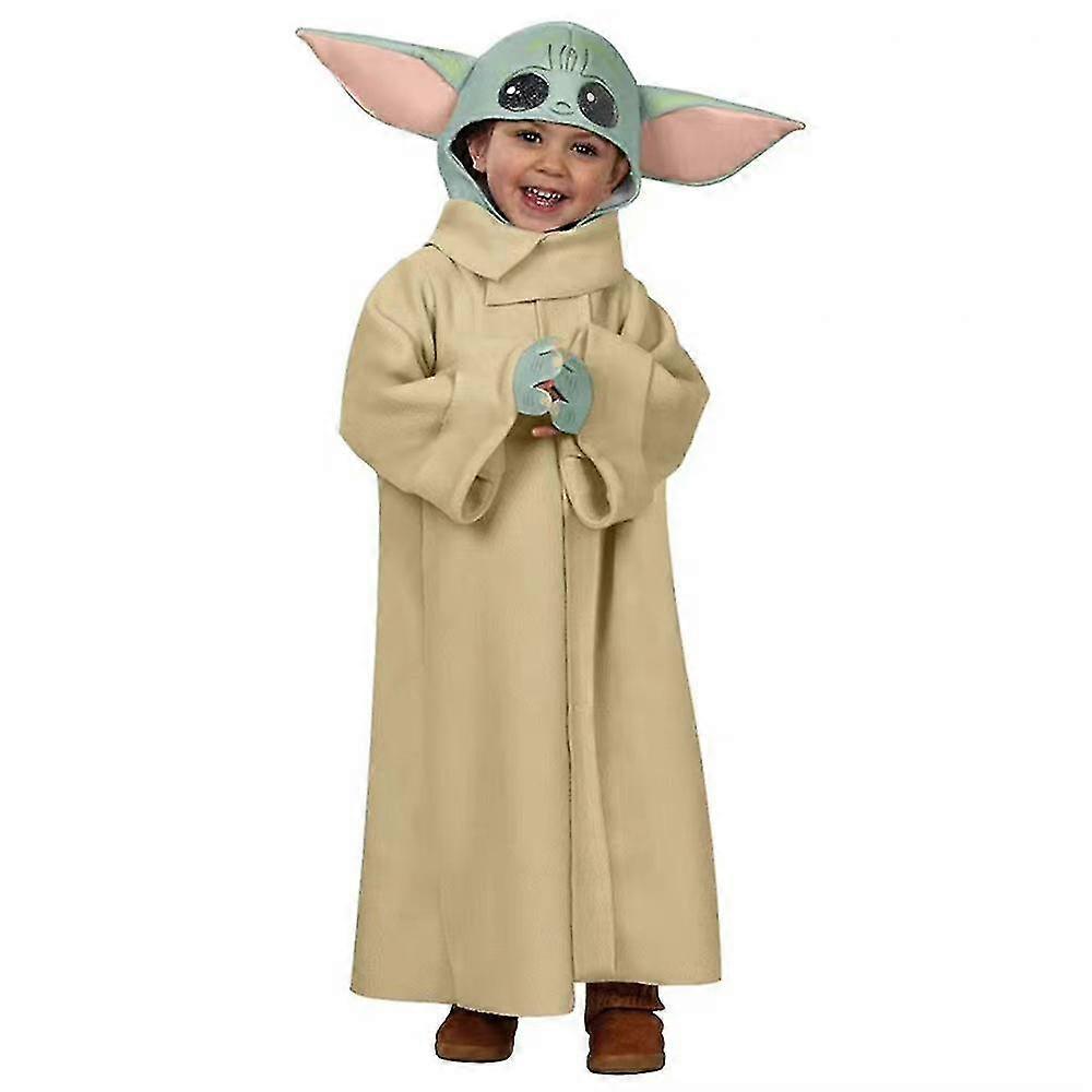 Lequeen 3-10 Years Kids Star Wars The Mandalorian Baby Yoda Cosplay Costume 5-7 Years