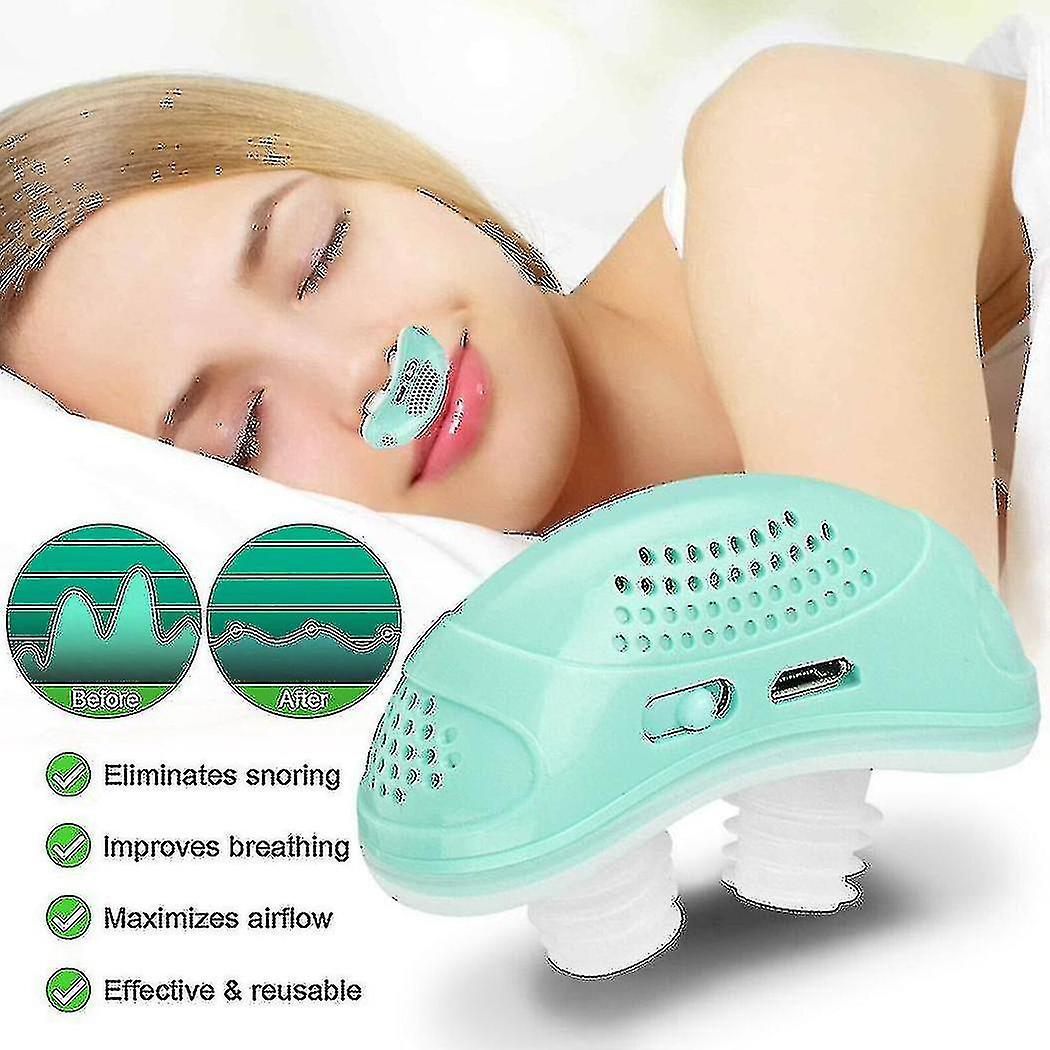 Mlsilm Electric Mini Cpap Noise Anti Snoring Device Sleep Apnea Stop Snore Aid Stopper