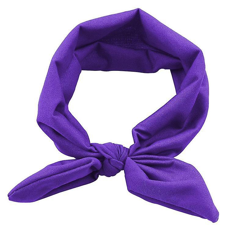 Slowmoose Cute Bow Design, Rabbit Ear Style Headband Plum