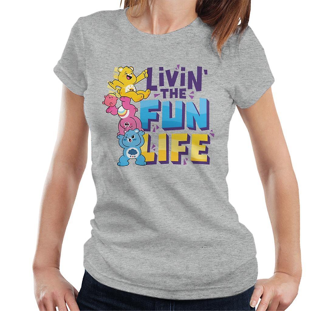 Care Bears Unlock The Magic Livin The Fun Life Women's T-Shirt Heather Grey Small