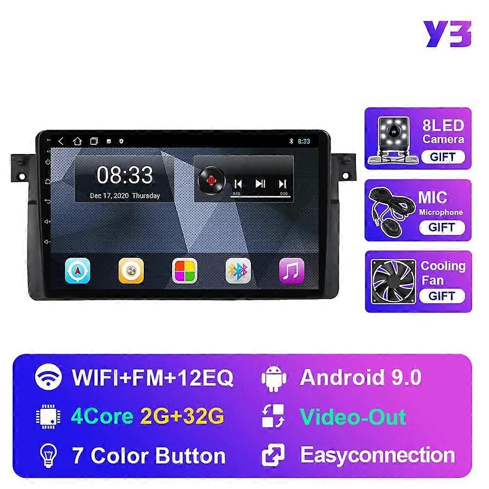 Redkid 2DIN Car Radio For BMW E46 M3 1998-2006 Android10.0 Car Radio GPS Navigation IPS Screen Carplay 4G Wifi Audio Player Y3 2G 32G