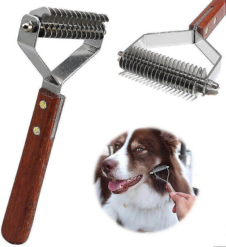 Shmshng Coat King Rake 14-blade Rake Pet Undercoat Rake,professional Pet Dematting Comb