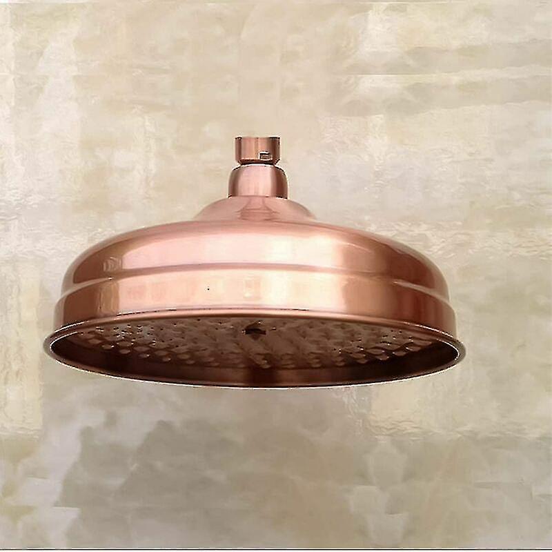 Cryin Copper Shower Head, 20cm (8 Inch) Diameter, High Pressure Fixed Shower Head With Adjustable Angle Shower Head Rain Shower Head - Gold