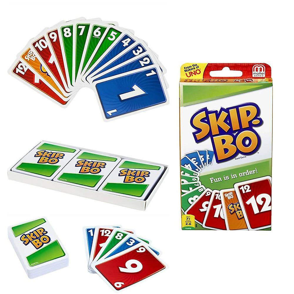 Manchalk 2024 Mattel Games Skip-Bo Card Game From The Makers Of Uno A Timeless Family Favorite Party Card Game Gifts