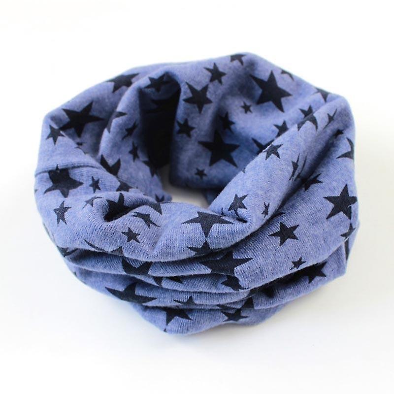 Slowmoose Winter / Spring Warm Cotton Scarf Denim blue