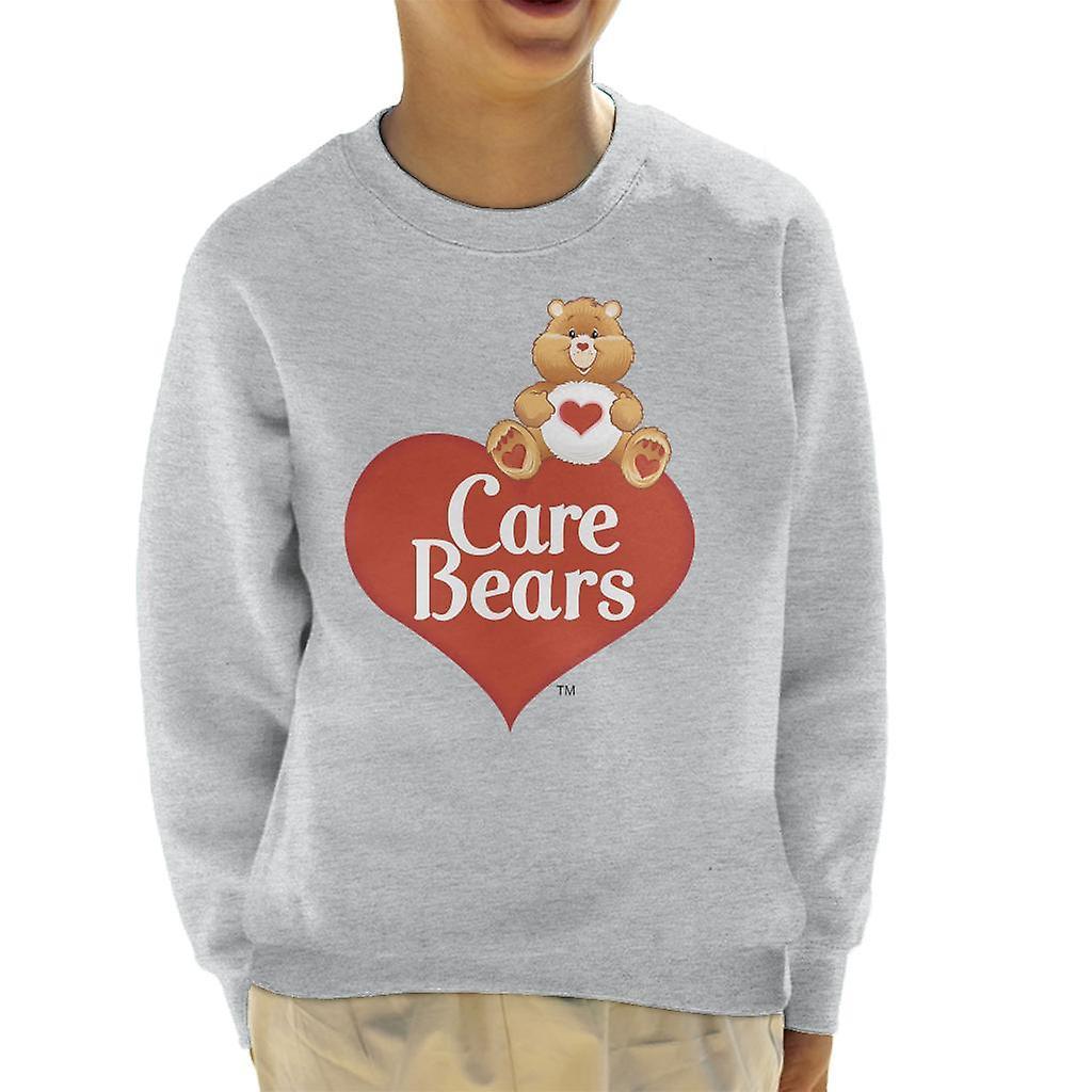 Care Bears Logo Tenderheart Bear Kid's Sweatshirt Heather Grey Small (5-6 yrs)