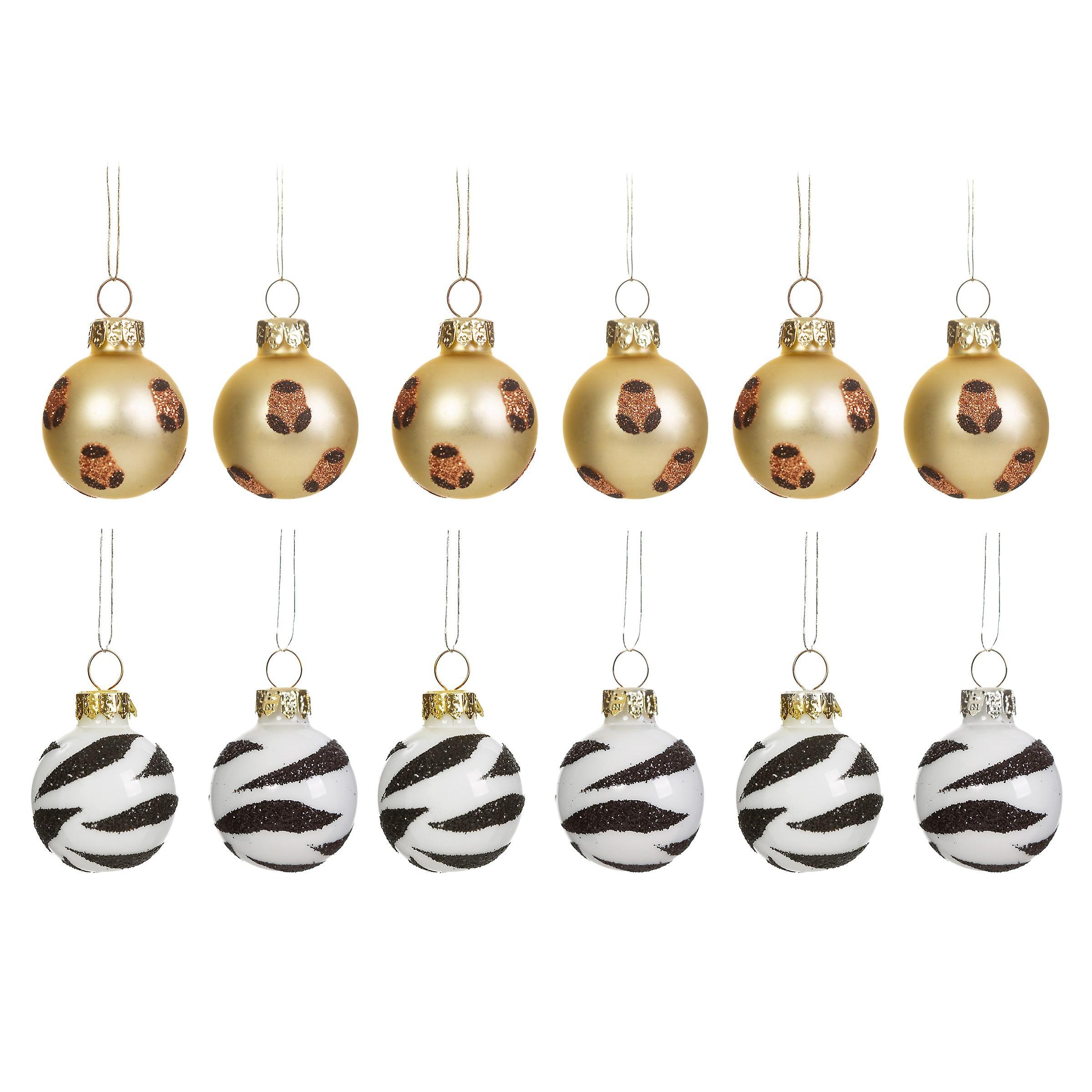 Sasse and Belle Sass & Belle Animal Print Christmas Baubles