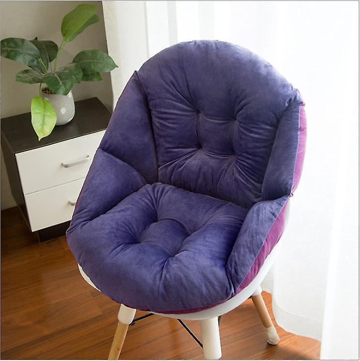 Yesfit Shell Surrounded By Plush Thickened Warm Cushion Student Chair Cushion One Office Dining Chair Butt Cushion PURPLE 45*52CM