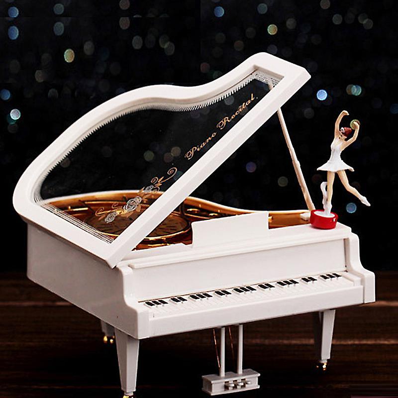 Dinoply Hot Sell Clockwork Type Rotary Classical Ballerina Girl On The Piano Music Box Music Box Ballerina Music Box Set Gift