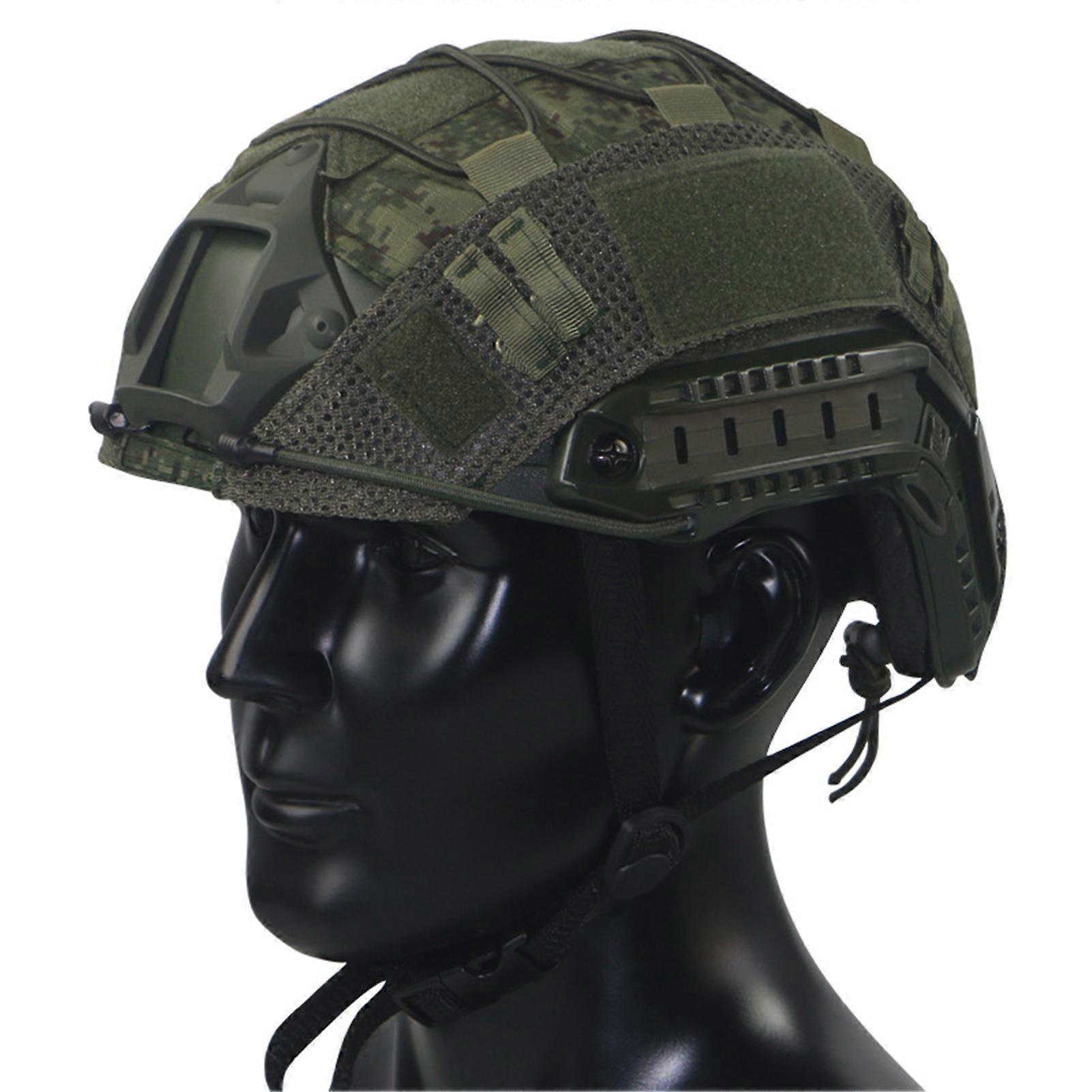 Chiusuet Tactical Helmet Cover with Elastic Strap Waterproof Wear Resistant Fastening Tape Non-reflective Helmet Cover Military Accessories 6