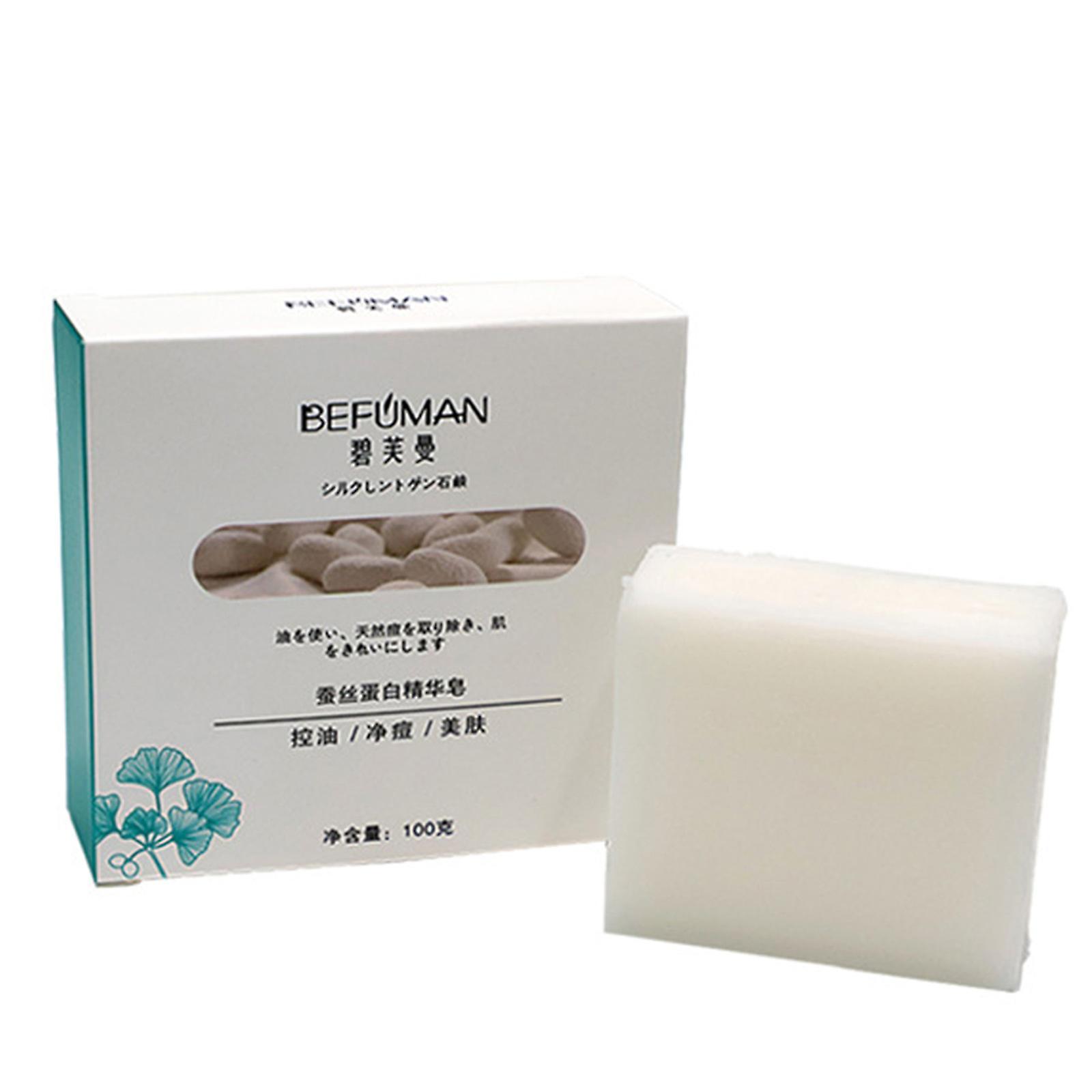 Hefansi Silk Protein Melanin Fading Soap, Collagen Milk Whitening Soap, Skin Whitening Soap, Melanin Correcting Serum Soap, Skin Brightening Exfoli...