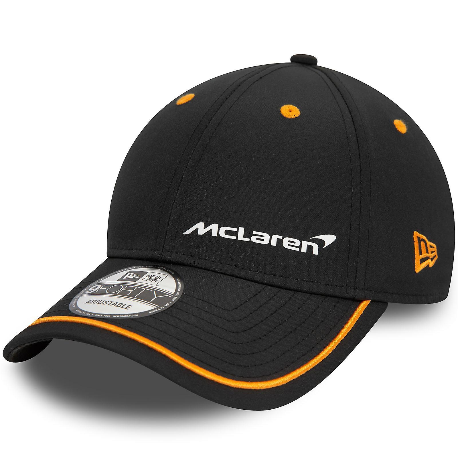 New Era Mens McLaren Automotive Contrast Piping 9FORTY Adjustable Cap - Black One Size