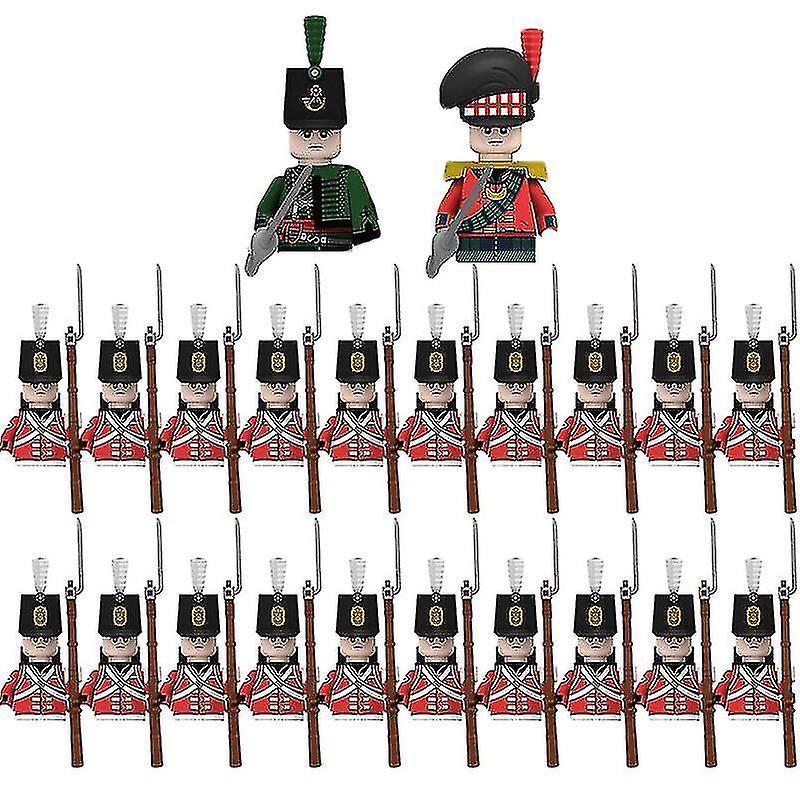 Sunset Wwii Napoleonic War Military Model Building Blocks Imperial Navy British French Knight Infantry Soldier Weapon Brick Children's Toys 22pcs19