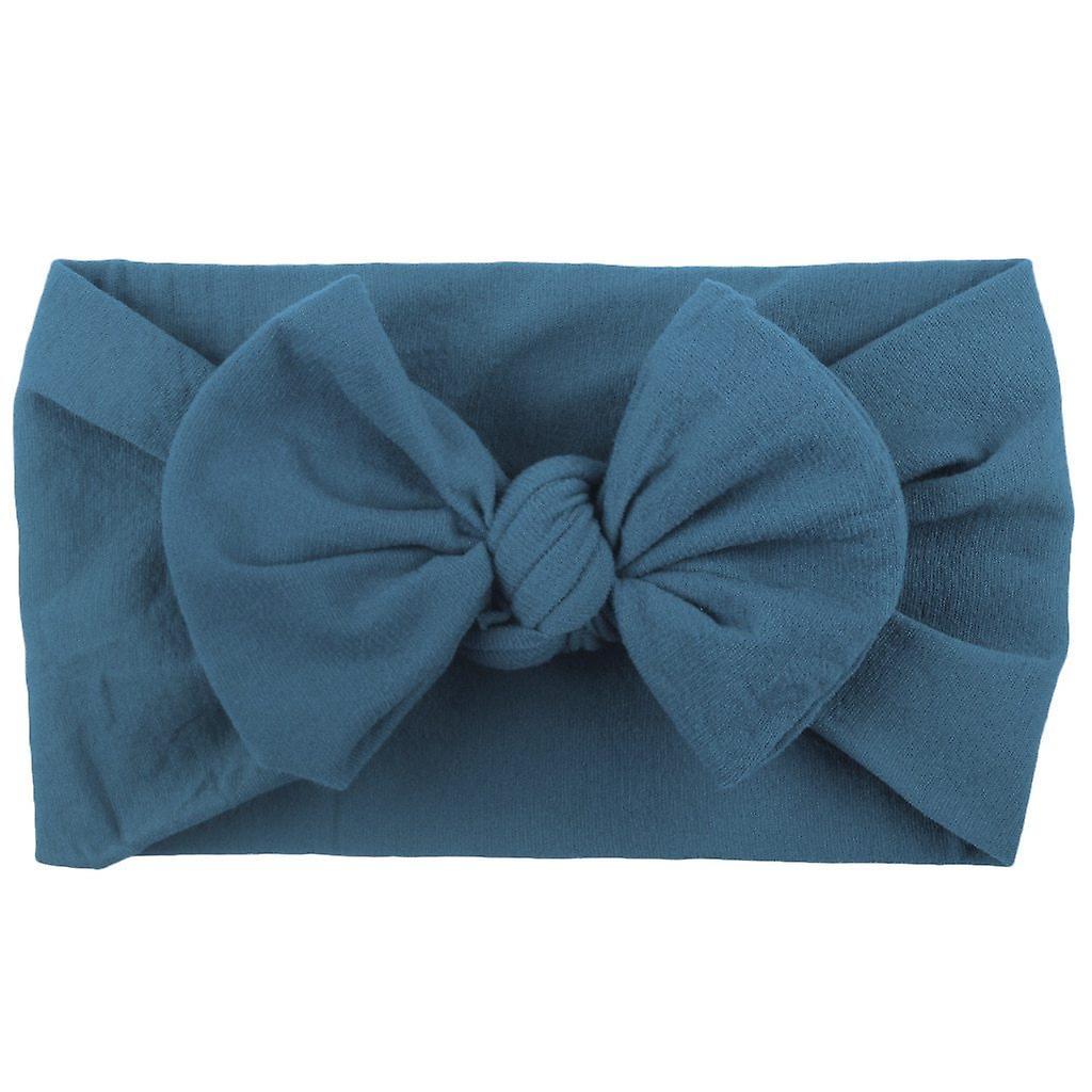 Slowmoose Baby Headband- Bow Design Headwear Dark blue