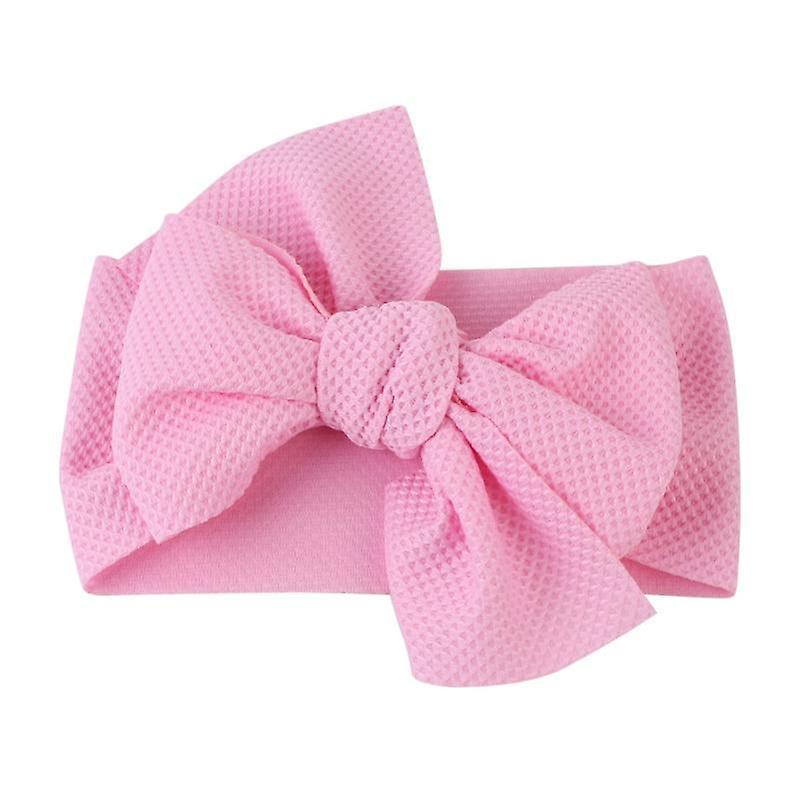 Slowmoose Elastic Bow Knot Design, Headband For Baby- Hair Accessories Light Pink