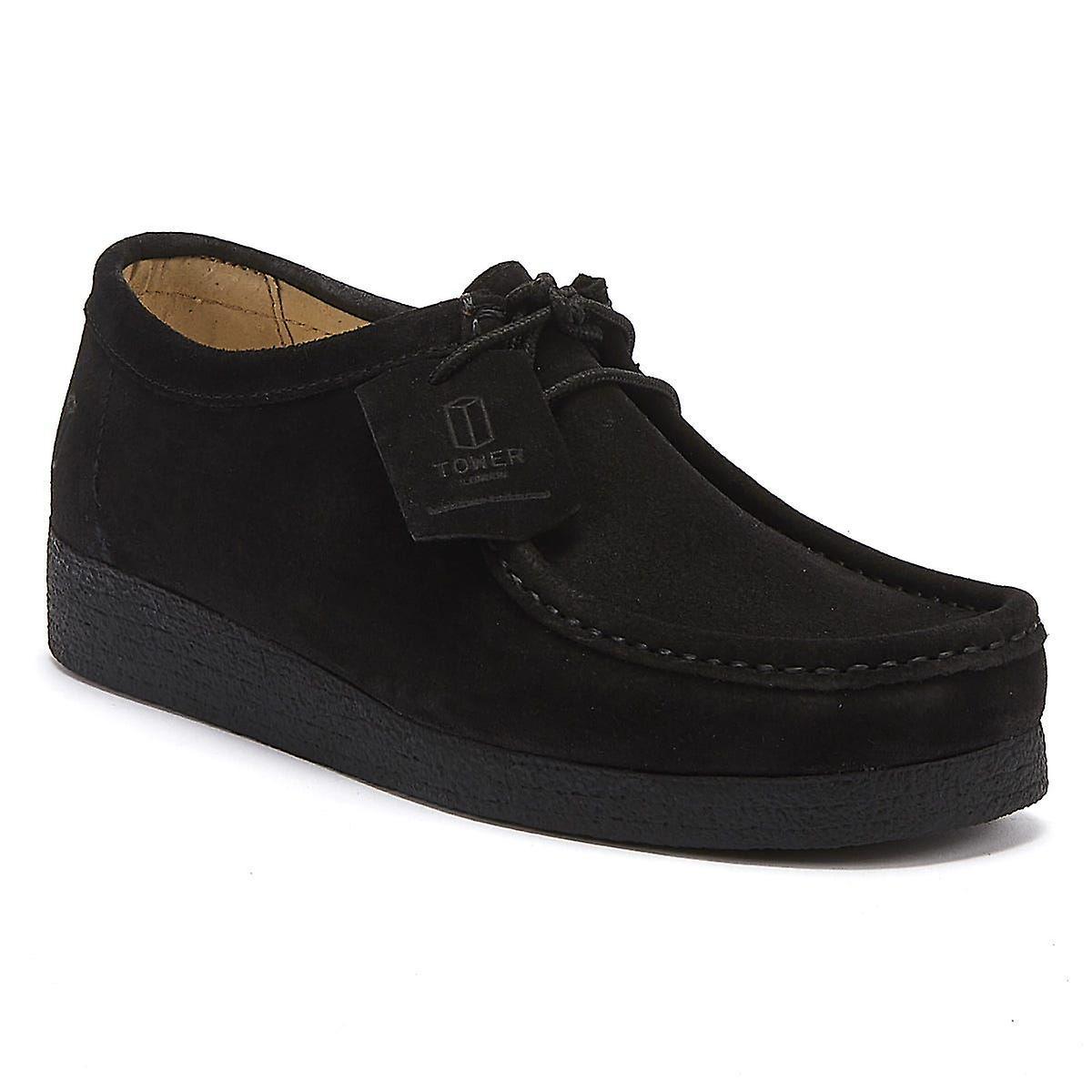 Tower Footwear TOWER London Apache Black Suede Shoes UK 9