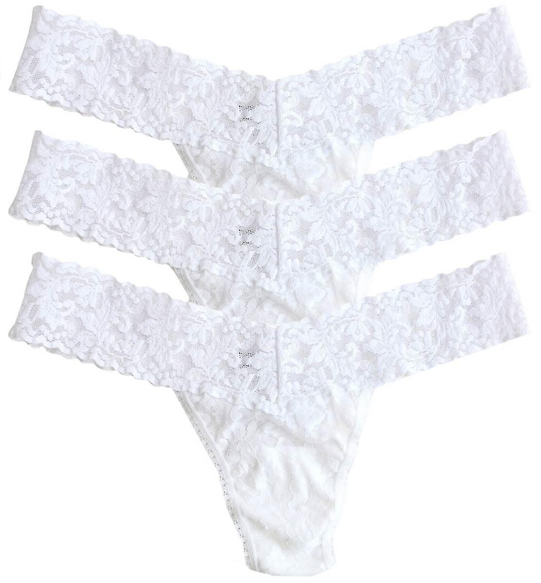 Hanky Panky Signature Lace 3 Pack Low Rise Thong - White