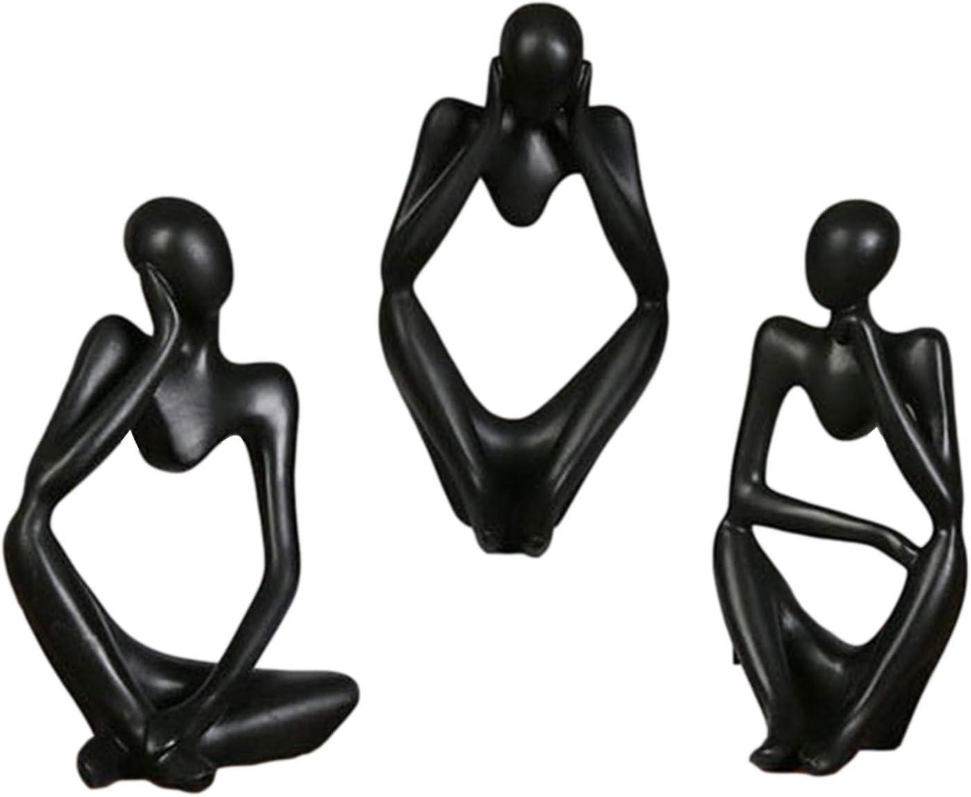 Xiti Thinker Statue - Resin Character Figurines Thinker People Abstract Ornament - Abstract Thinker Sculpture Modern Fine Art Figure - Desktop Deco...