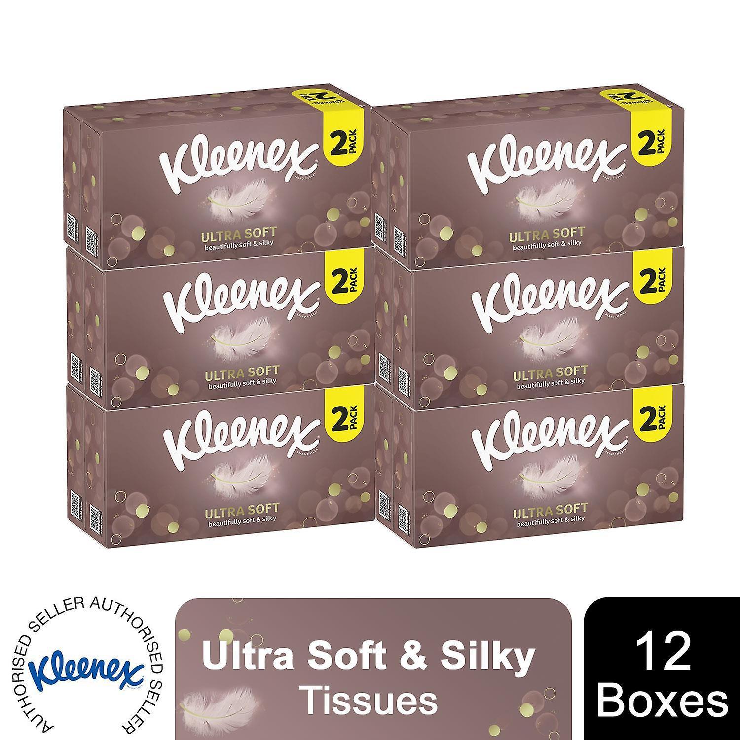 Kleenex Facial Tissues Ultra Soft - 12 Boxes White