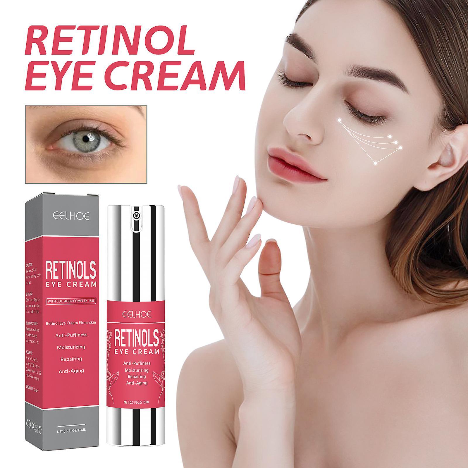 Hongyexin Retinol Eye Cream For Dark Circles And Puffiness, Under Eye Cream Dark Circles And Puffiness,15ml