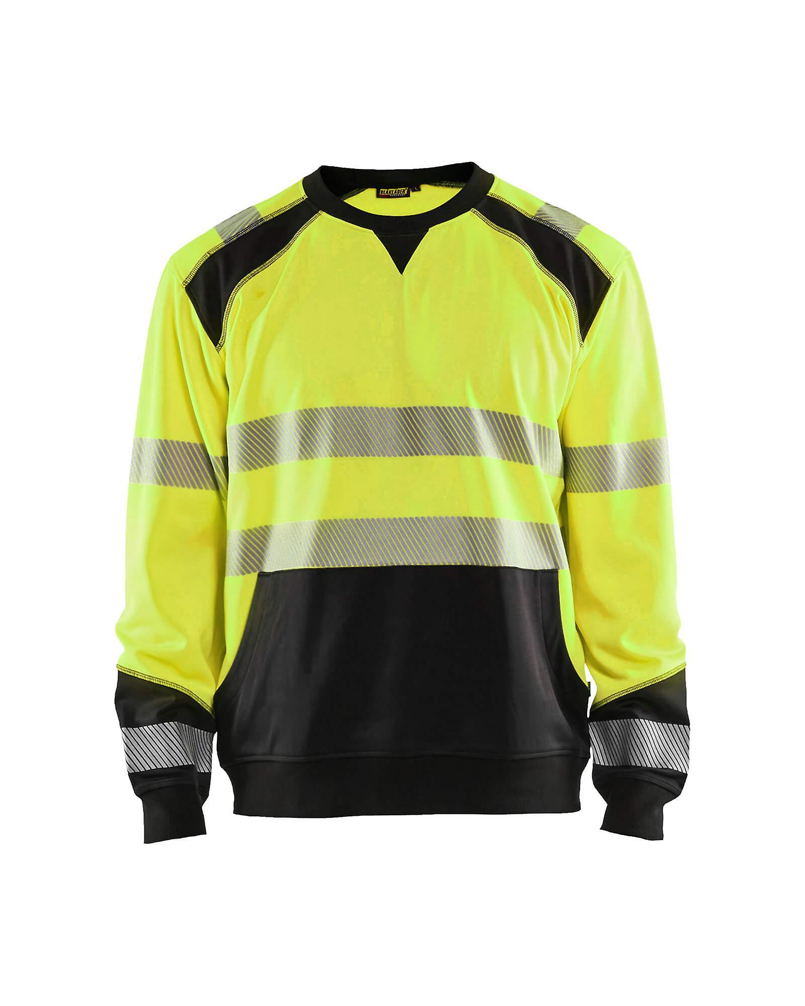 Blaklader 3541 hi-vis work sweatshirt - mens (35412528) Yellow/black Xl