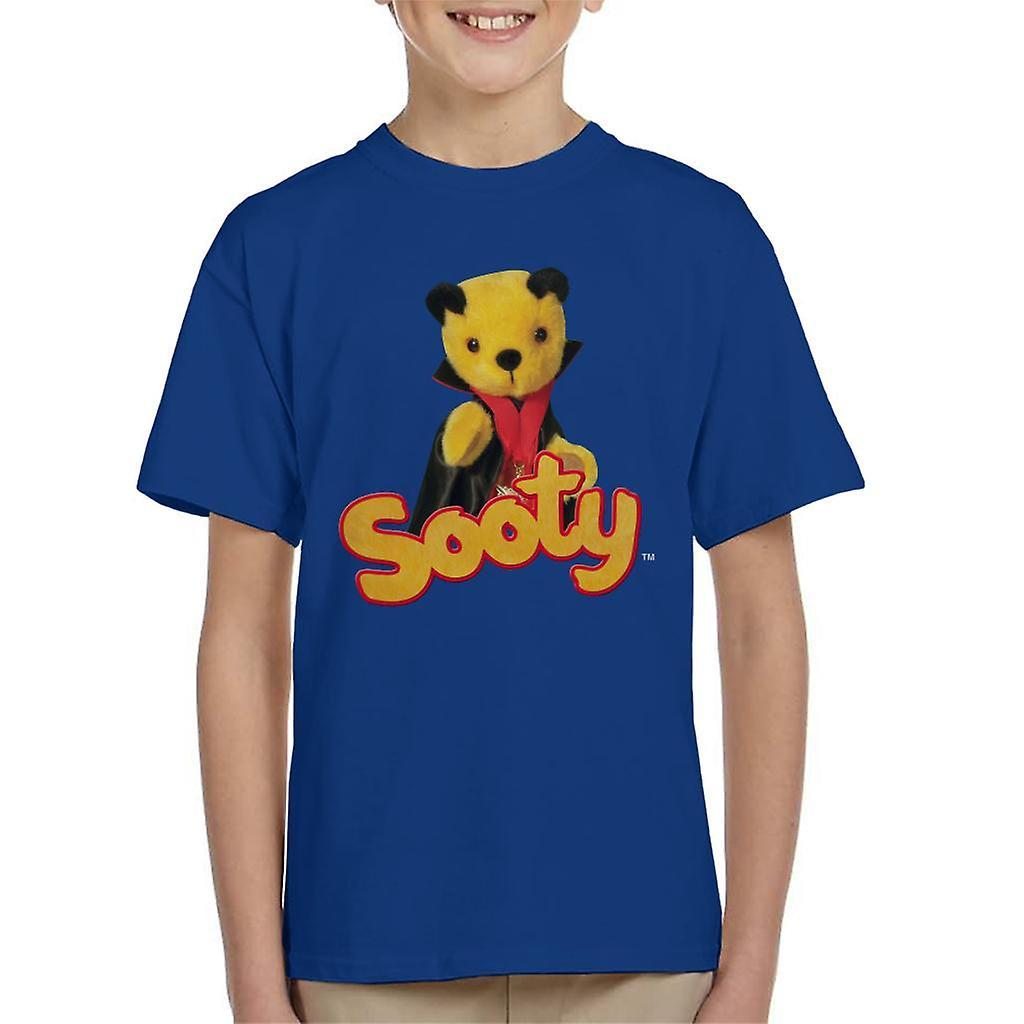 Sooty Halloween Vampire Kid's T-Shirt Royal Blue Medium (7-8 yrs)